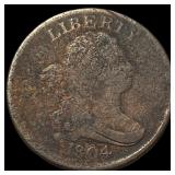 1804 Draped Bust Half Cent Plain 4 NICELY  CIRCUL