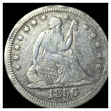 1856 Seated Liberty Quarter LIGHTLY  CIRCULATED