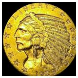 1909-D Indian Head Half Eagle $5 Gold  UNCIRCULAT