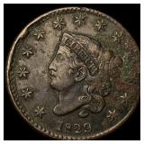 1829 Coronet Head Large Cent NEARLY UNCIRCULATED