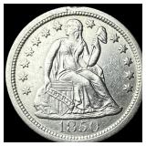 1850-O Silver Seated Liberty Dime CHOICE AU