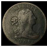 1804 Pln 4 No Stem Draped Bust Half Cent NICELY CI