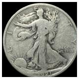1921 Walking Liberty Half Dollar LIGHTLY  CIRCULA