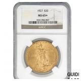 1927 $20 Gold Double Eagle NGC MS65+