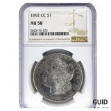 1892-CC Morgan Silver Dollar NGC AU58