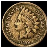 1859 Copper-Nickel Indian Head Cent LIGHTLY CIRCUL