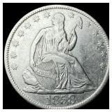 1858-O Silver Seated Liberty Half Dollar  NEARLY