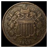 1864 Bronze Two-Cent Piece NEARLY UNCIRCULATED
