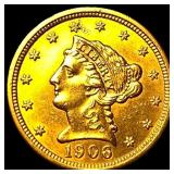 1906 Liberty Head Gold Quarter Eagle $2.50 HIGH GR