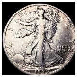 1927-S Silver Walking Liberty Half Dollar  NEARLY