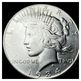 1934-S Peace Silver Dollar NEARLY  UNCIRCULATED