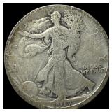 1917-S Silver Walking Liberty Half Dollar  LIGHTL