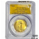 2009 1oz Gold Ultra High Relief Eagle $20 PCGS MS7