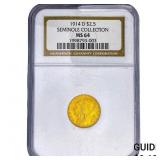 1914-D $2.50 Gold Quarter Eagle NGC MS64 Seminole