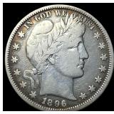 1896-O Silver Barber Half Dollar LIGHTLY  CIRCULA