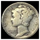 1921 Silver Mercury Dime LIGHTLY CIRCULATED