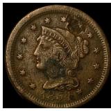 1854 Braided Hair Large Cent CLOSELY UNCIRCULATED
