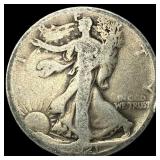 1921-D Silver Walking Liberty Half Dollar  NICELY