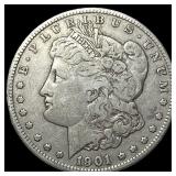 1901-S Silver Morgan Dollar ABOUT  UNCIRCULATED