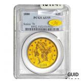 1880 Gold CAC $20 Gold Double Eagle PCGS AU55