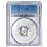 1951 Roosevelt Dime PCGS PR67