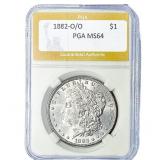1882-O/O Morgan Silver Dollar PGA MS64