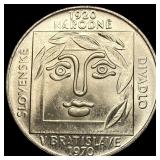 1970 Czechoslovakia Silver 25 Korun
