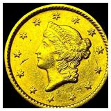 1851 Gold $1 Liberty Head Type 1 CLOSELY  UNCIRCU