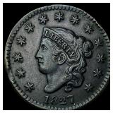 1827 Coronet Head Large Cent CLOSELY  UNCIRCULATE