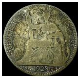 1923 French Indo-China Silver 10 Cents