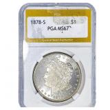 1878-S Morgan Silver Dollar PGA MS67