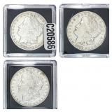 [3 Coins] 1885-1903 Morgan Silver Dollar