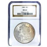 1886 Morgan Silver Dollar NGC MS66