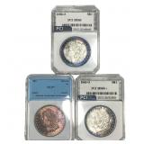 [3] 1880-1885 Morgan Silver Dollar MS65-66+