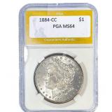 1884-CC Morgan Silver Dollar PGA MS64