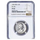 1953 DDO Washington Silver Quarter NGC PF66