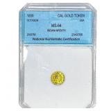 1859 Cal Gold Token  NNC MS64