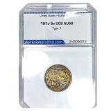 1913 Buffalo Nickel DGS AU58