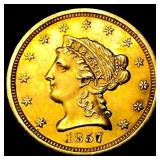 1857 $2.50 Gold Quarter Eagle