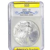 2003 Silver Eagle SGS MS70