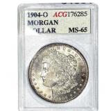 1904-O Morgan Silver Dollar ACG MS65