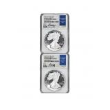 [2 Coins] 2021 Silver Eagle NGC PF70 UC