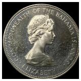 1971-FM Bahamas Silver Dollar KM 22
