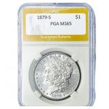 1879-S Morgan Silver Dollar PGA MS65