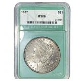 1887 Morgan Silver Dollar NTC MS66