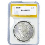 1881-S Morgan Silver Dollar PGA MS65