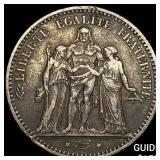 1875A France Silver 5 Francs