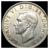 1940 Great Britain Silver 1/2 Crown