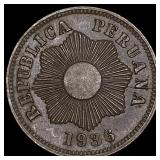 1936 Peru Bronze 1 Centavo