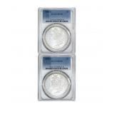 [2 Coins] 1880-1885 Morgan Silver Dollar PCGS MS65